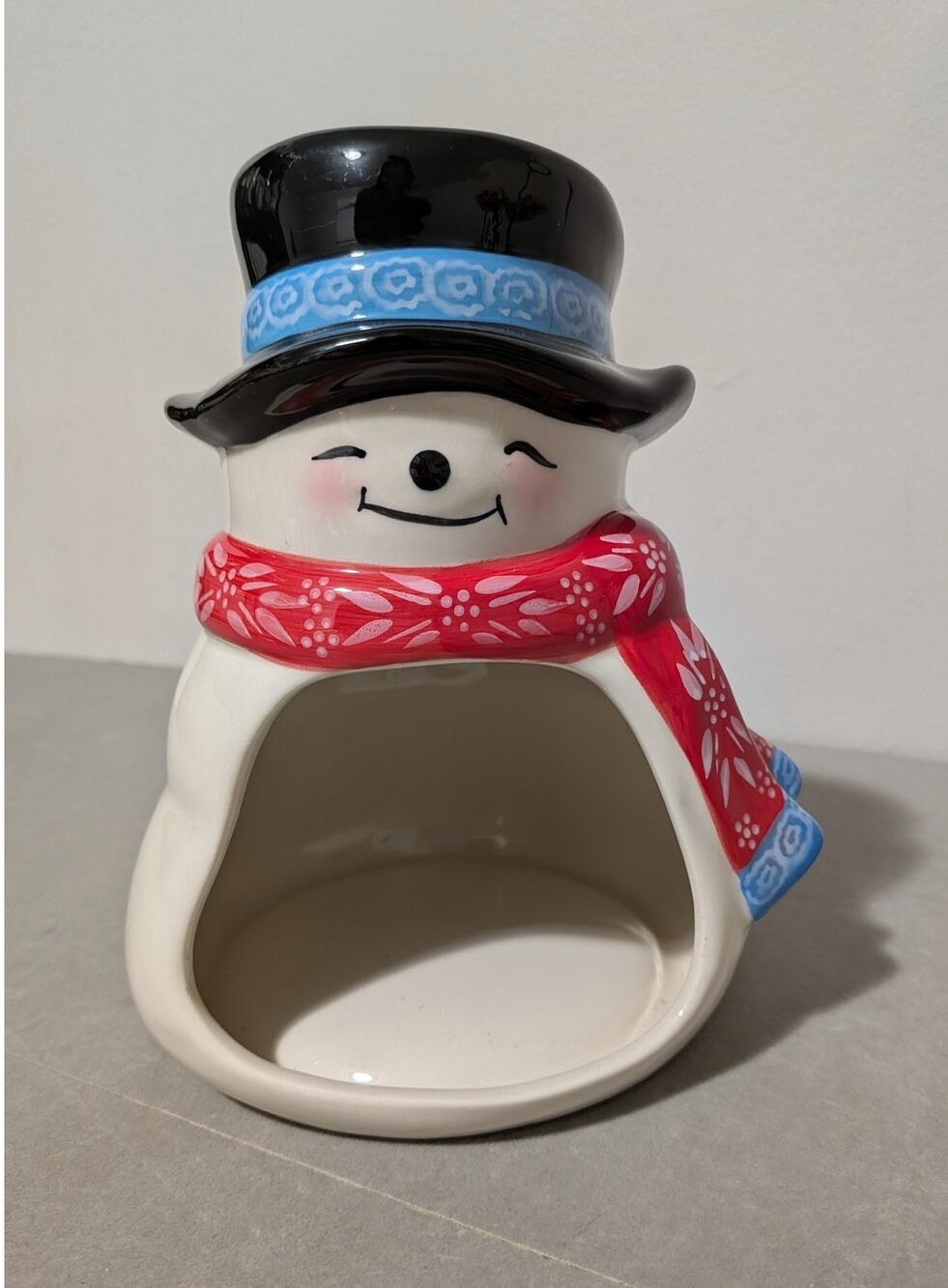 Temp-tations Winter Whimsy Snowman Ceramic Sponge Scrubby Countertop Holder